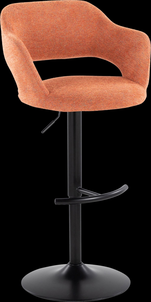Jouett IV Orange Adjustable Barstool, Set of 2 - Thumbnail - Image 3