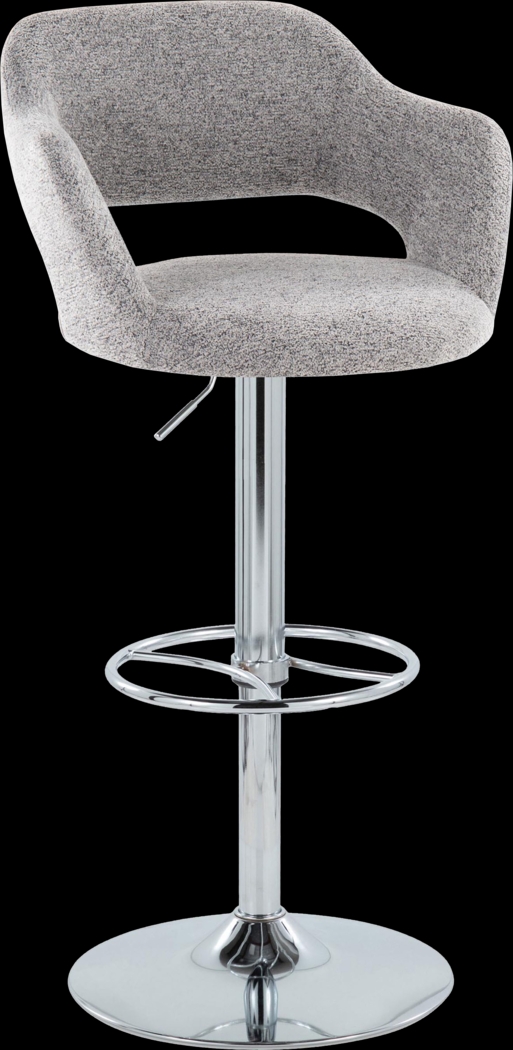 Jouett V Gray Adjustable Barstool, Set of 2 - Thumbnail - Image 3