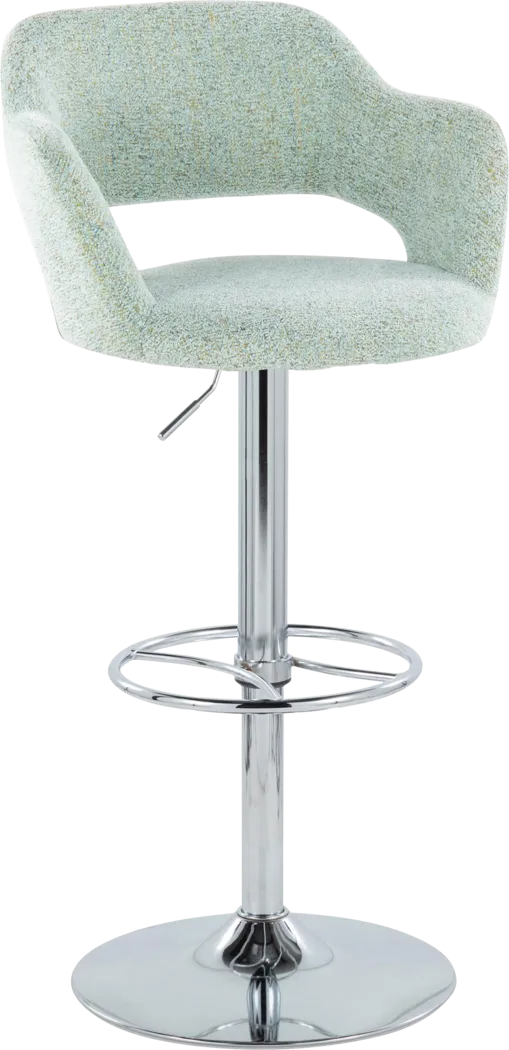 Jouett V Green Adjustable Barstool, Set of 2 - Thumbnail - Image 3