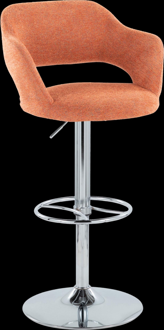 Jouett V Orange Adjustable Barstool, Set of 2 - Thumbnail - Image 3