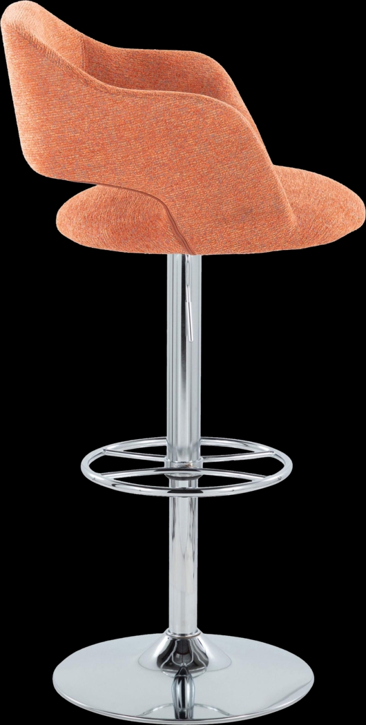 Jouett V Orange Adjustable Barstool, Set of 2 - Thumbnail - Image 4