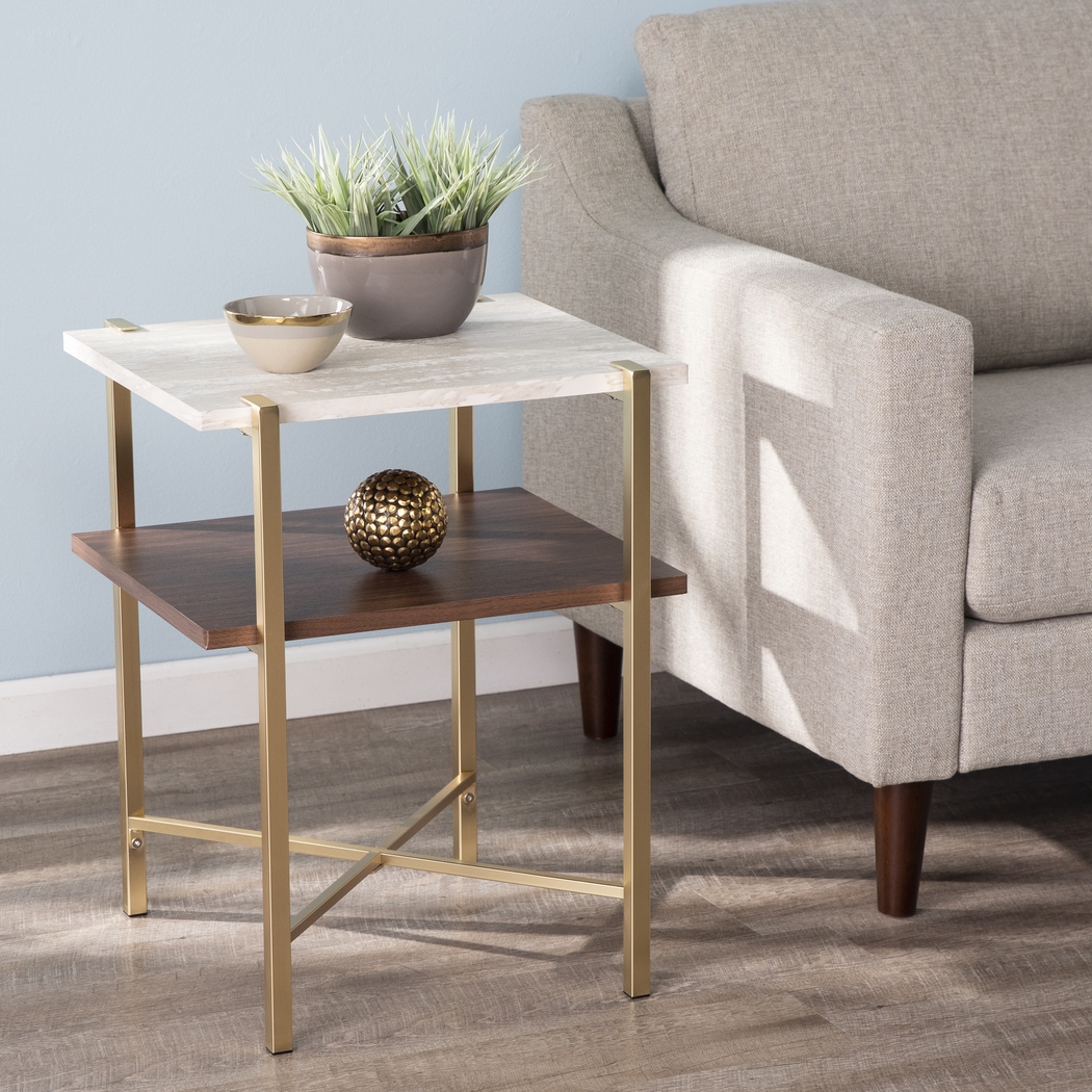 Journeyville White End Table - Thumbnail - Image 4