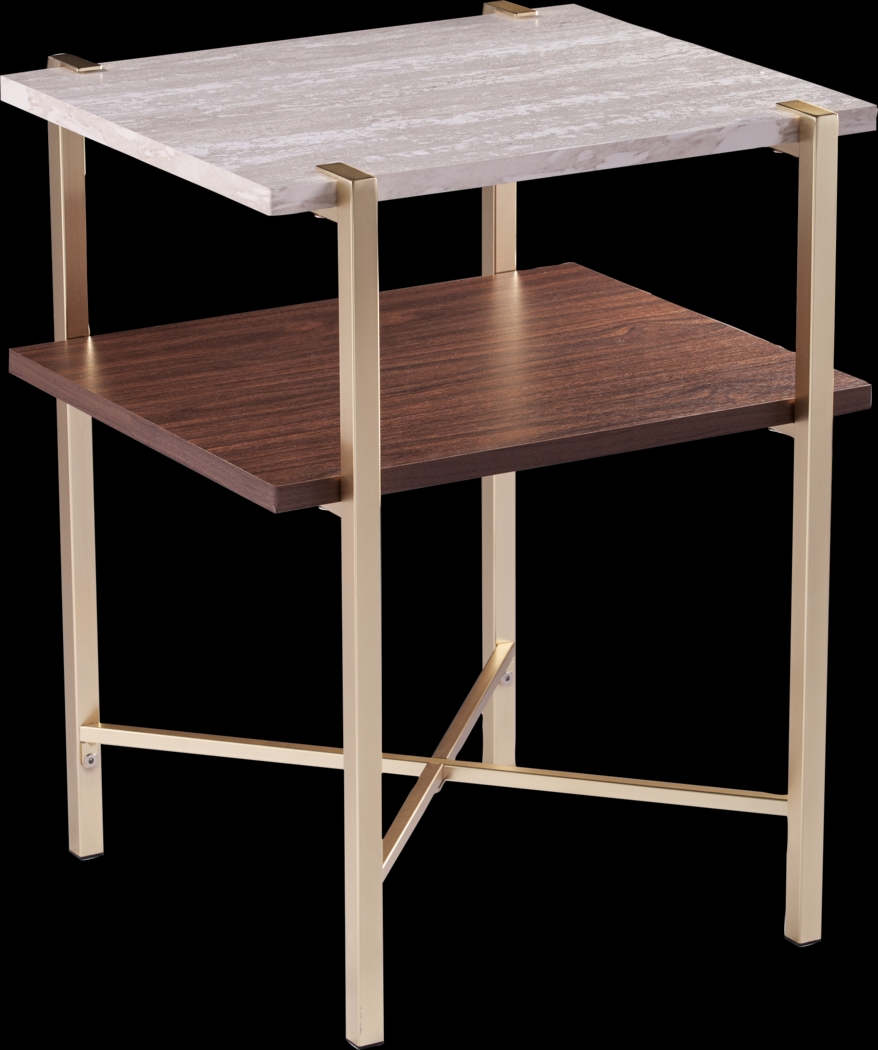 Journeyville White End Table - Thumbnail - Image 1