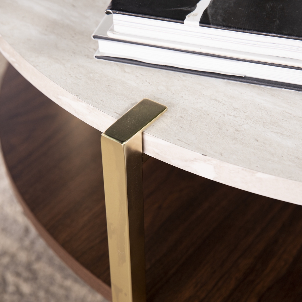 Journeyville White Round Cocktail Table - Thumbnail - Image 3