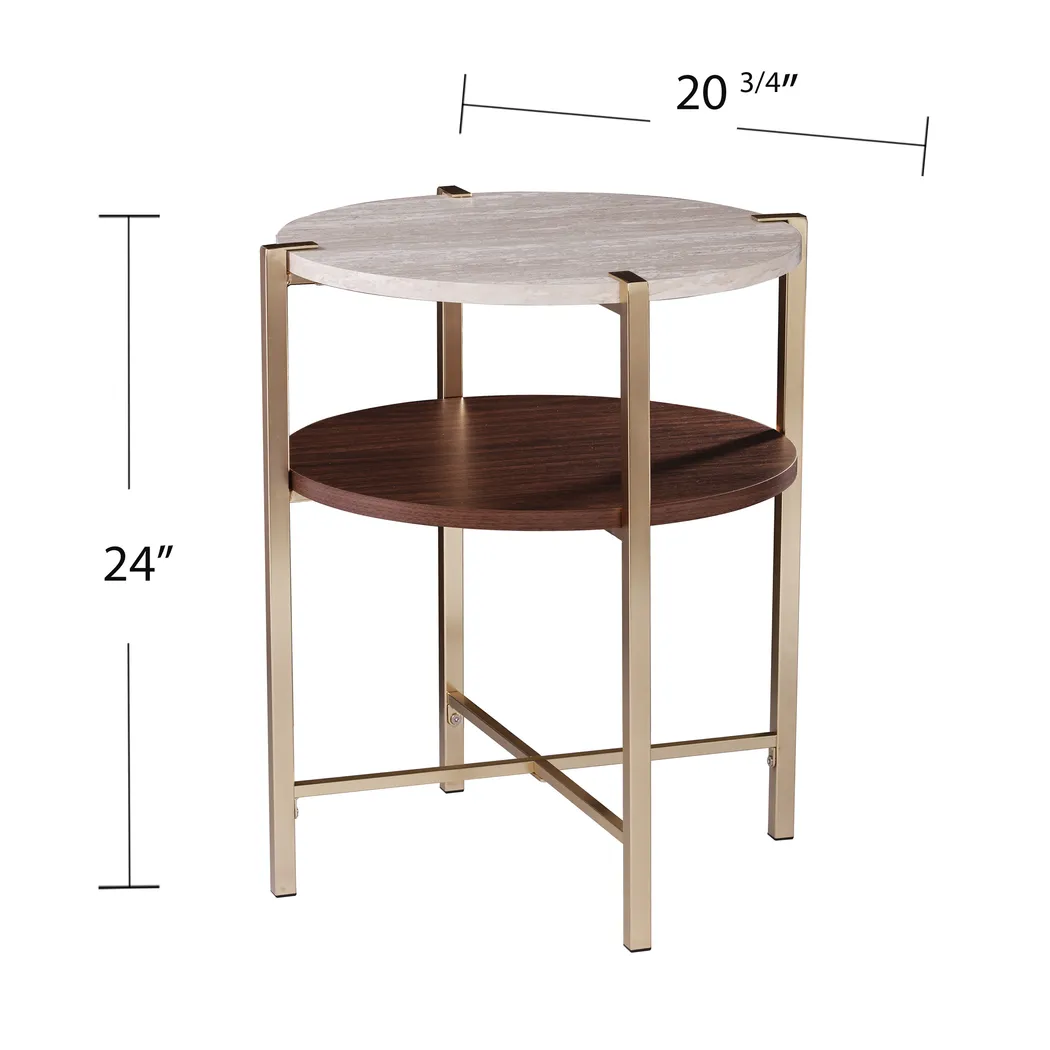 Journeyville White Round End Table - Image 5