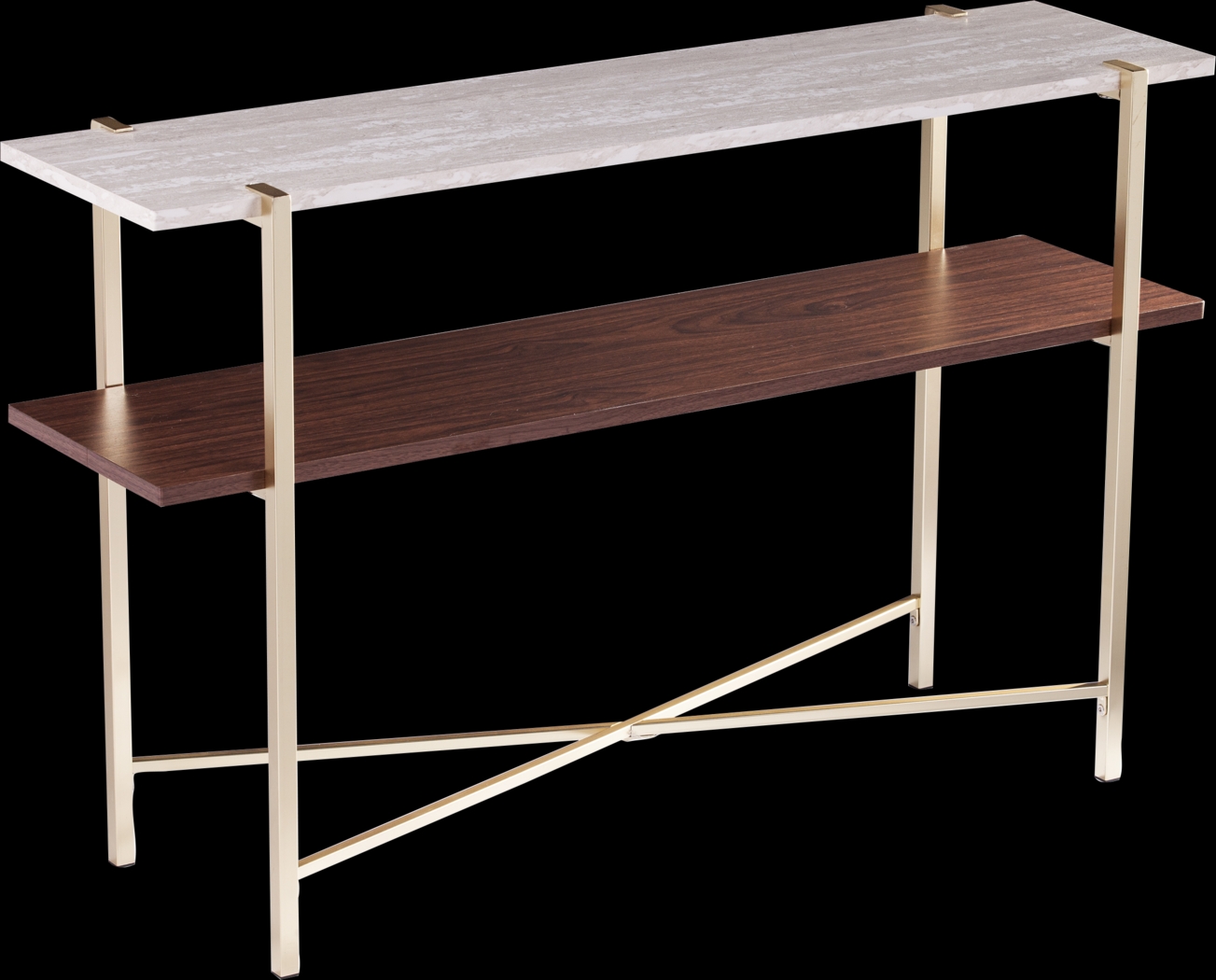 Journeyville White Sofa Table - Thumbnail - Image 1