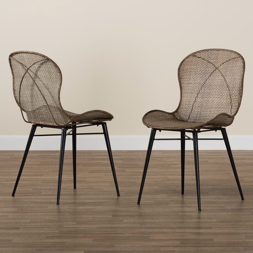 Jouvette Brown Side Chair, Set of 2 - Thumbnail - Image 3