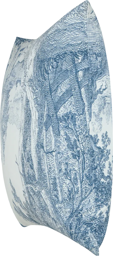 Jouy Blue Accent Pillow - Thumbnail - Image 2