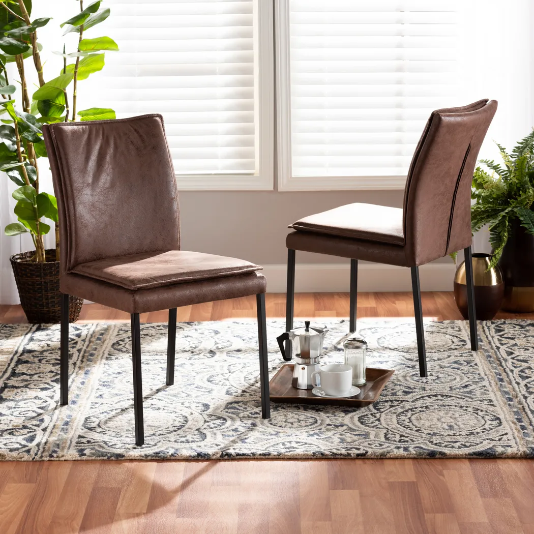 Joval Brown Side Chair, Set of 2 - Thumbnail - Image 6