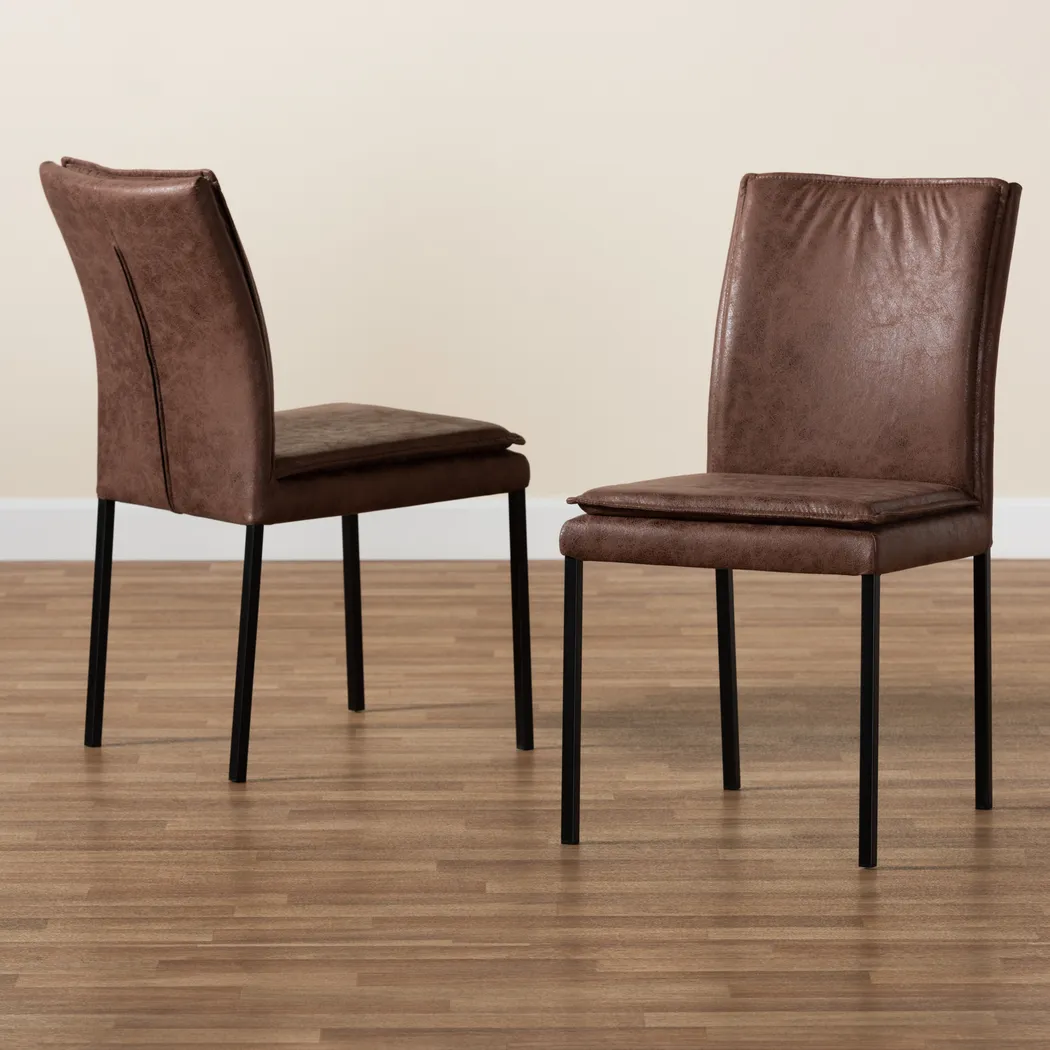 Joval Brown Side Chair, Set of 2 - Thumbnail - Image 7