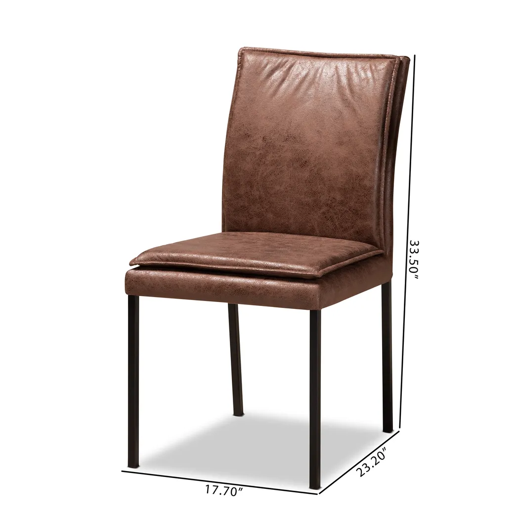 Joval Brown Side Chair, Set of 2 - Thumbnail - Image 8