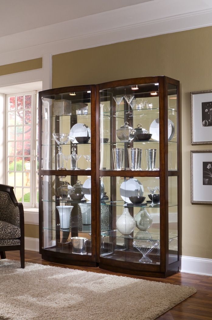 Joysunny Brown Curio Cabinet - Thumbnail - Image 2