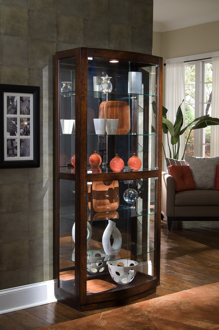 Joysunny Brown Curio Cabinet - Thumbnail - Image 3