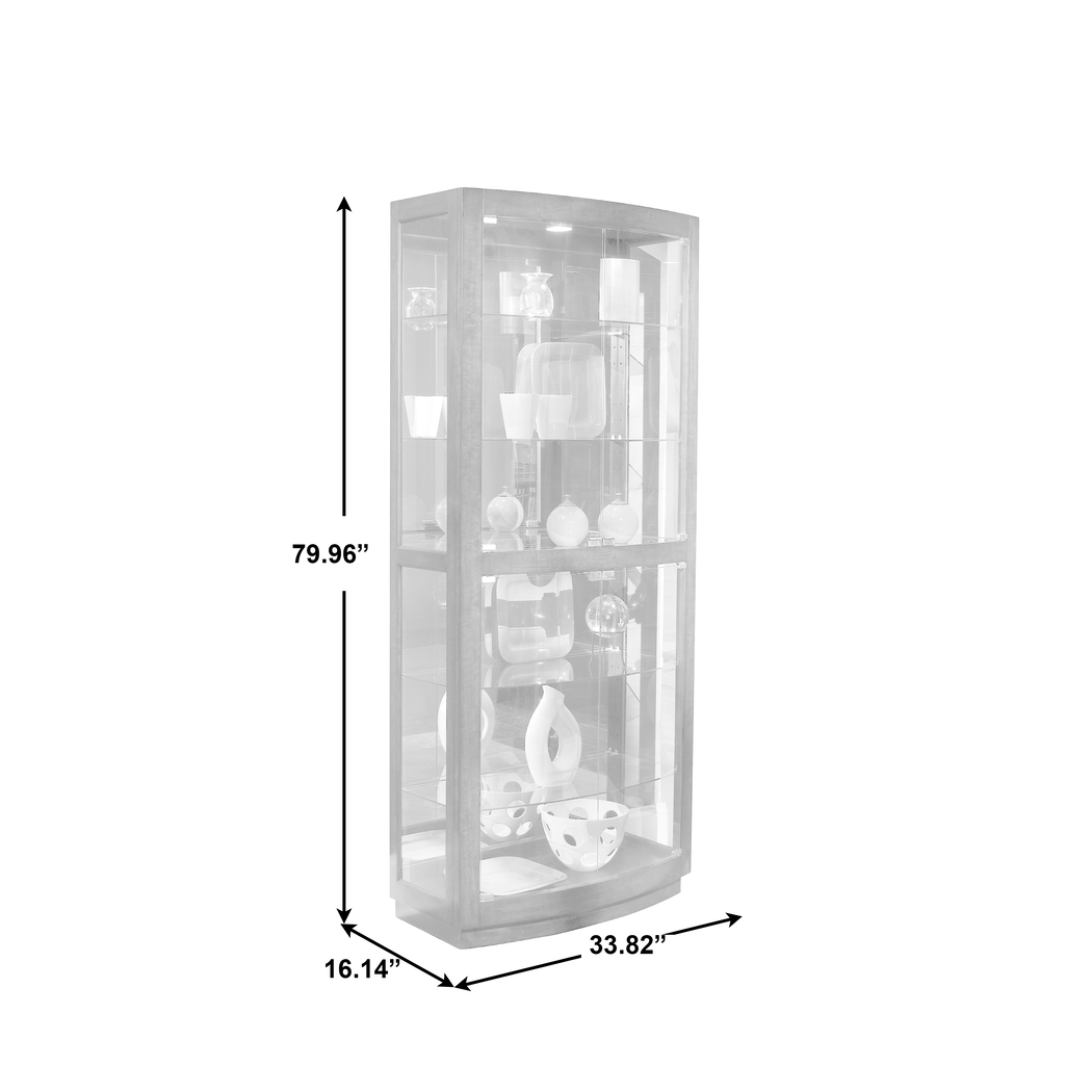 Joysunny Brown Curio Cabinet - Thumbnail - Image 4