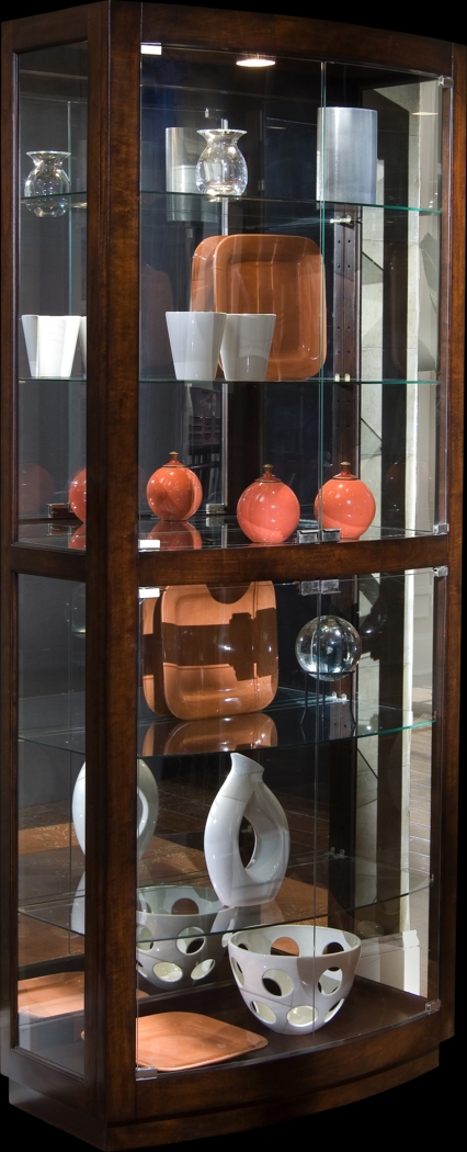 Joysunny Brown Curio Cabinet - Thumbnail - Image 1