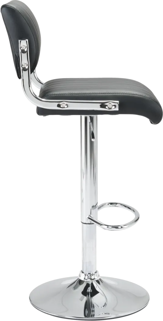 Juice Bar Black Adjustable Swivel Barstool - Thumbnail - Image 3