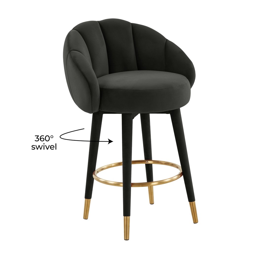 Juleane Black Counter Height Stool - Thumbnail - Image 5