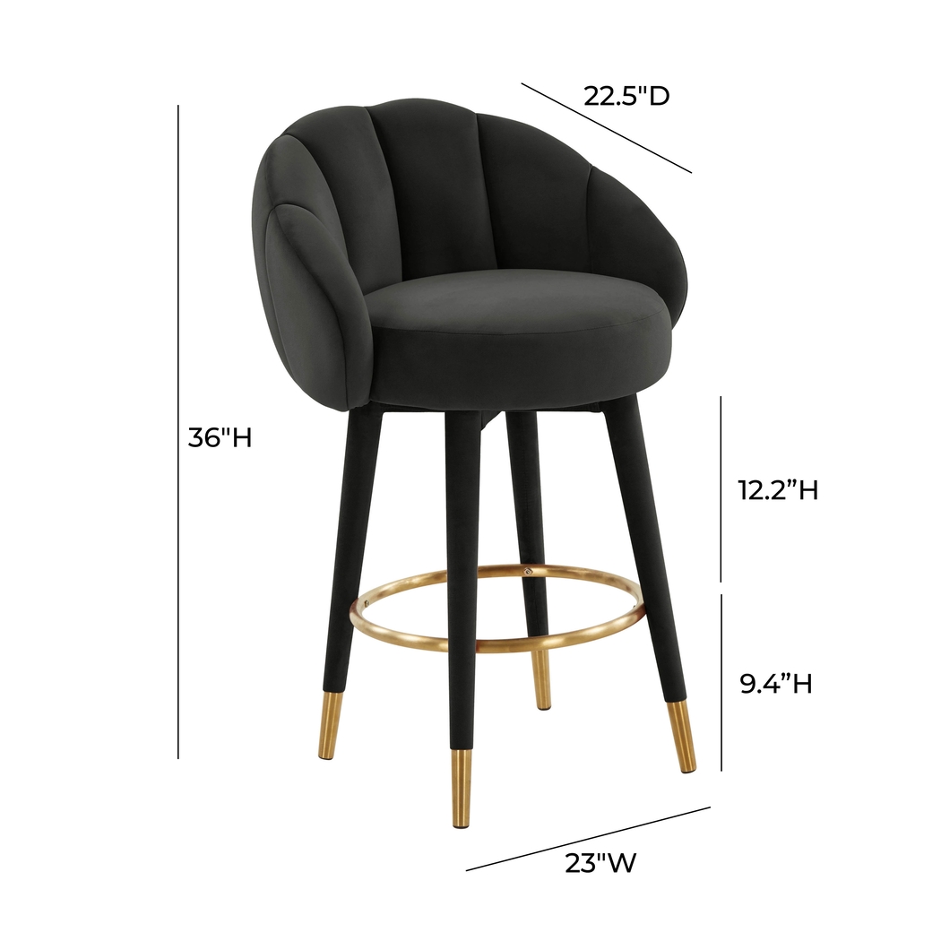 Juleane Black Counter Height Stool - Thumbnail - Image 6