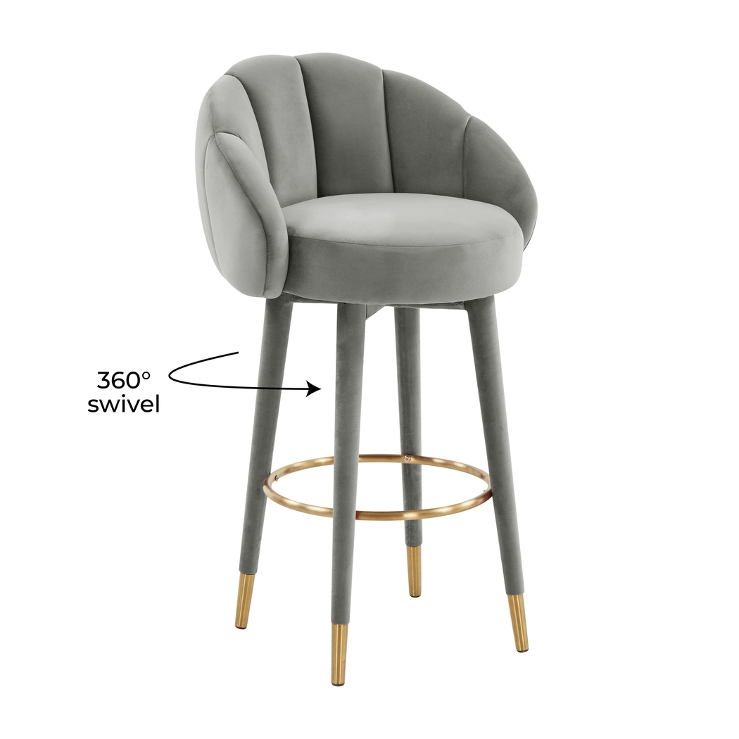 Juleane Light Gray Barstool - Thumbnail - Image 6