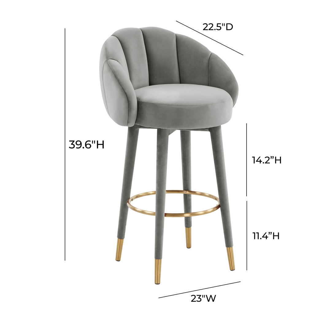 Juleane Light Gray Barstool - Thumbnail - Image 7