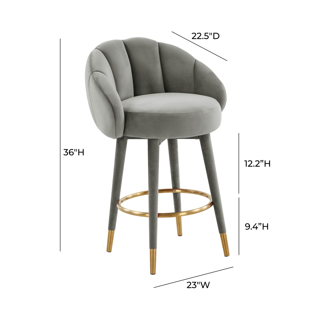 Juleane Light Gray Counter Height Stool - Thumbnail - Image 6