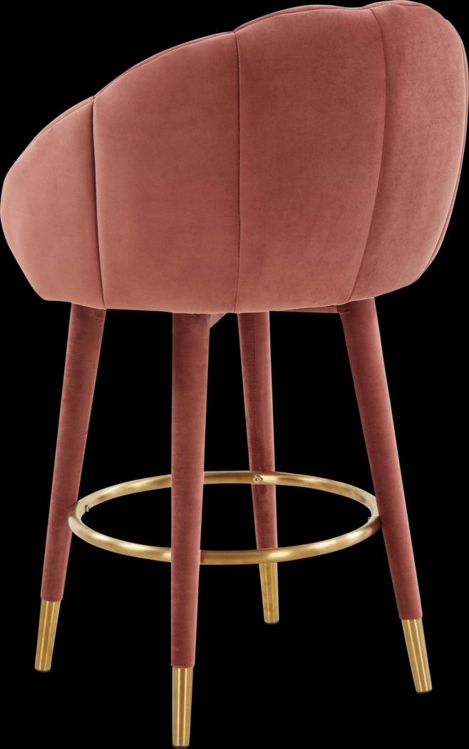 Juleane Salmon Counter Height Stool - Thumbnail - Image 3