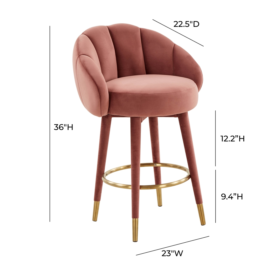 Juleane Salmon Counter Height Stool - Thumbnail - Image 6