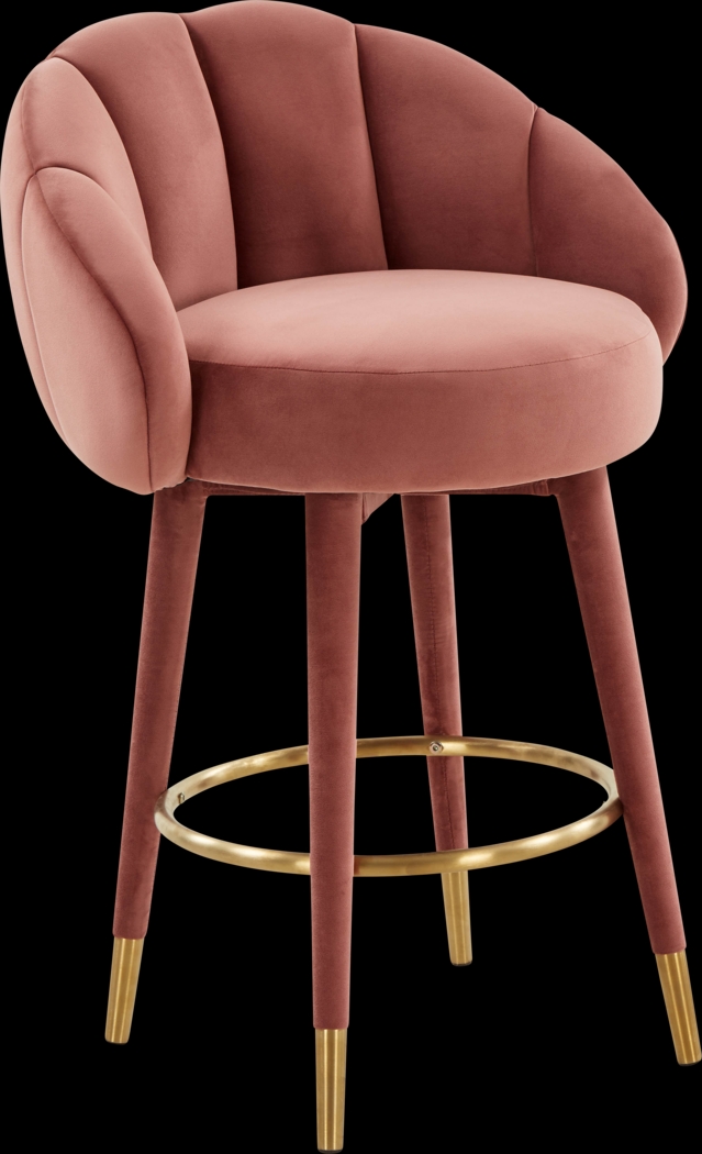 Juleane Salmon Counter Height Stool - Thumbnail - Image 1