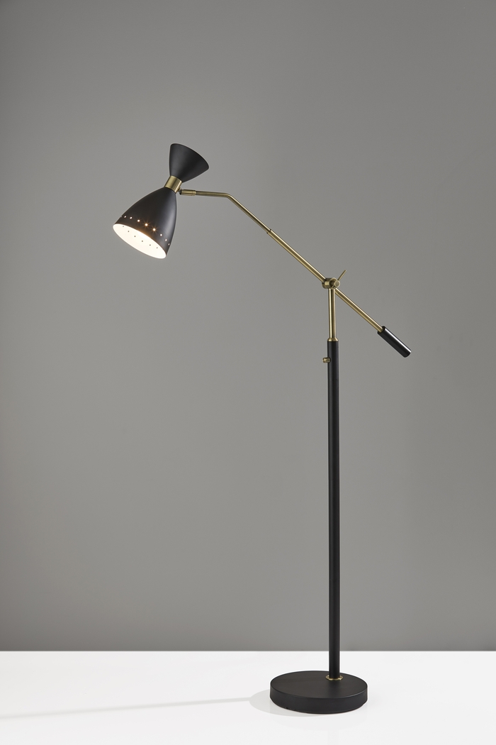 Jules Drive Black Floor Lamp - Thumbnail - Image 2