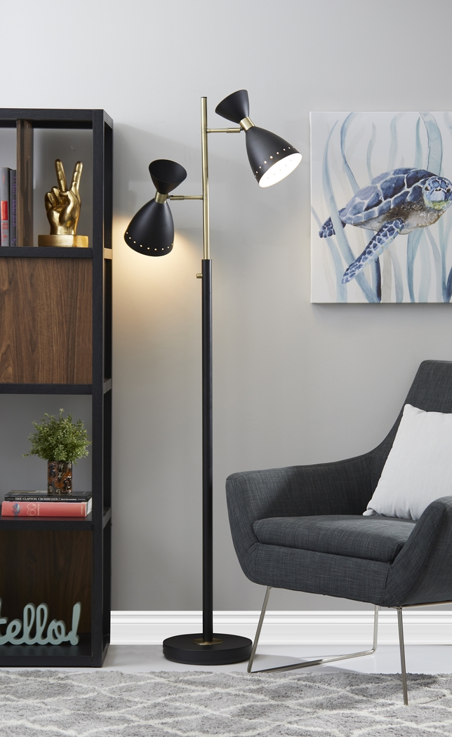 Jules Drive Black Torchiere - Thumbnail - Image 5