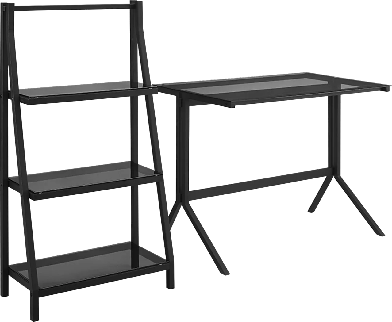 Jules Place Black Bookcase Desk - Thumbnail - Image 2