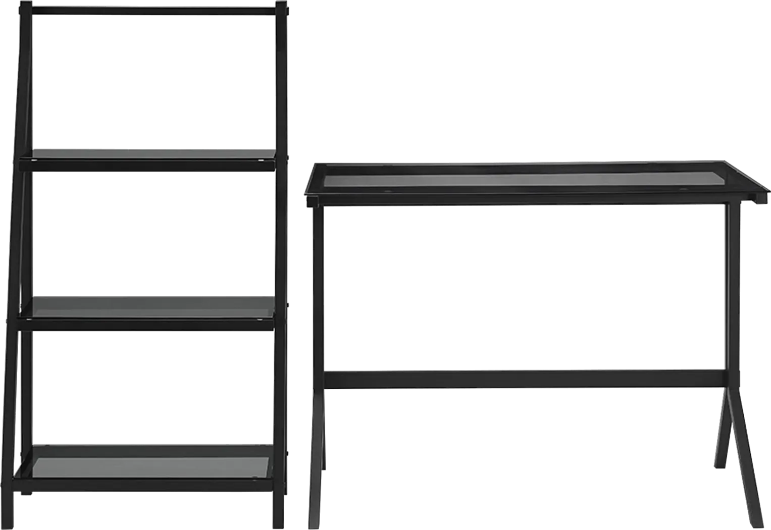 Jules Place Black Bookcase Desk - Thumbnail - Image 1