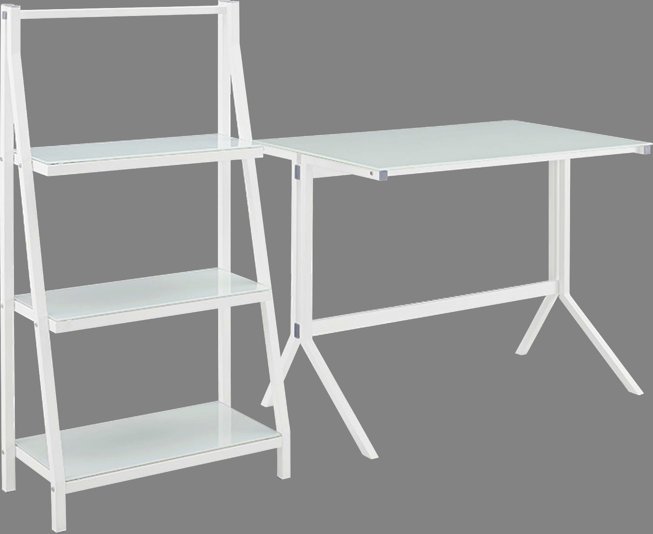 Jules Place White Bookcase Desk - Thumbnail - Image 2