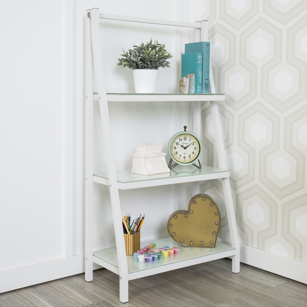 Jules Place White Bookcase Desk - Thumbnail - Image 6