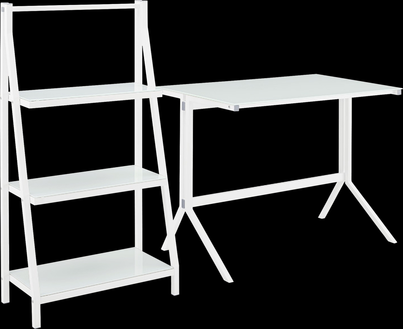 Jules Place White Bookcase Desk - Thumbnail - Image 1