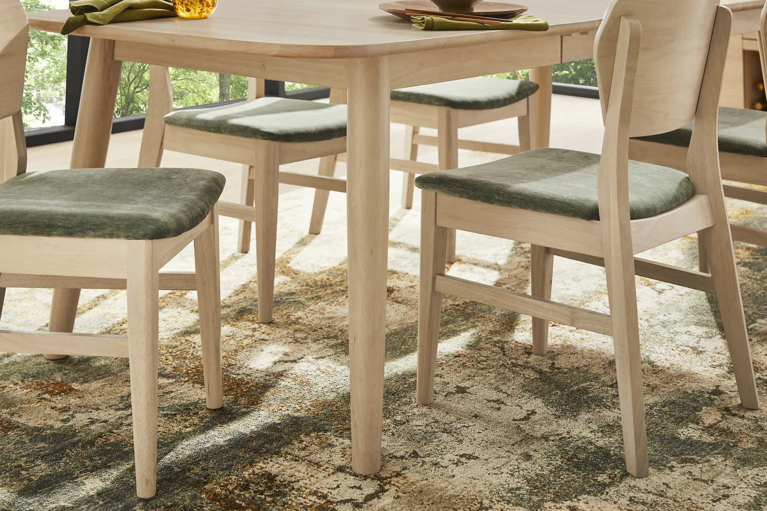 Julian Natural 5 Pc Dining Room with Panel Back Chairs - Thumbnail - Image 8