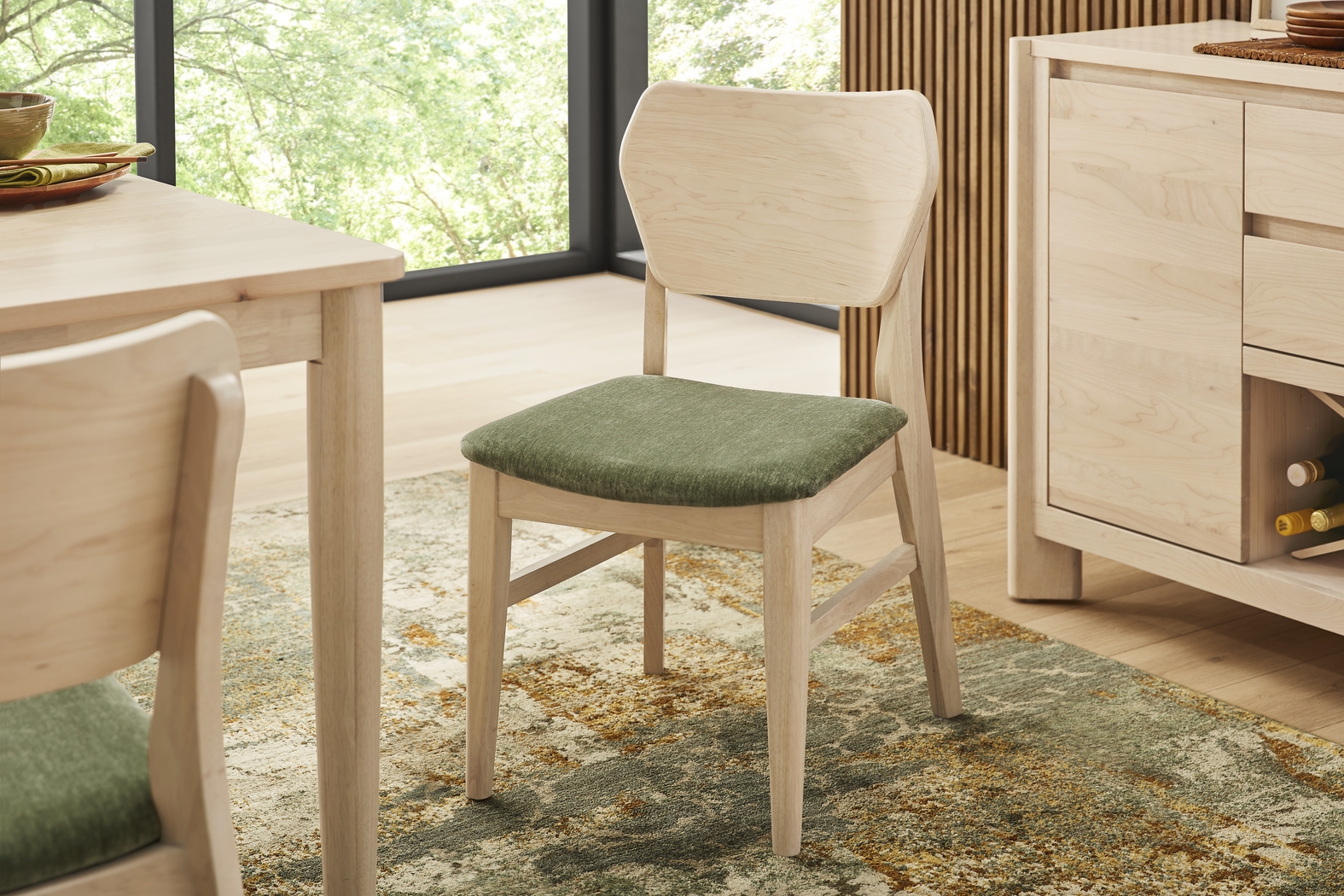 Julian Natural 5 Pc Dining Room with Panel Back Chairs - Thumbnail - Image 9