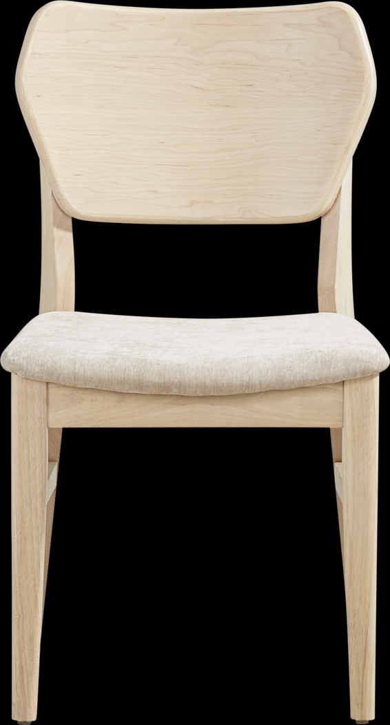 Julian Natural Panel Back Side Chair - Thumbnail - Image 2