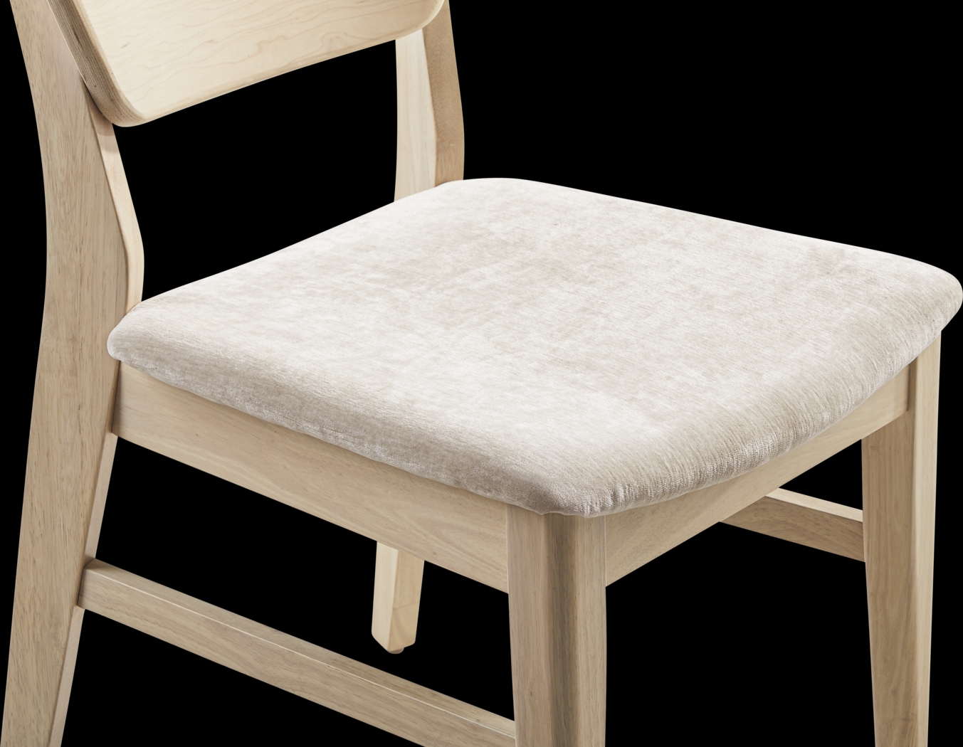 Julian Natural Panel Back Side Chair - Thumbnail - Image 3