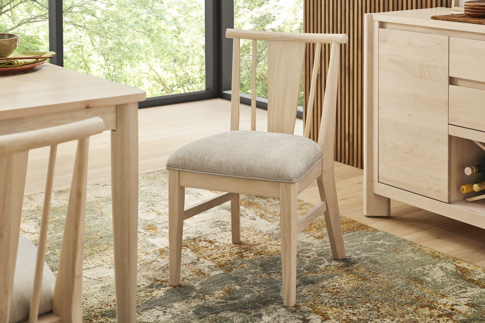 Julian Natural Spindle Back Side Chair - Thumbnail - Image 4