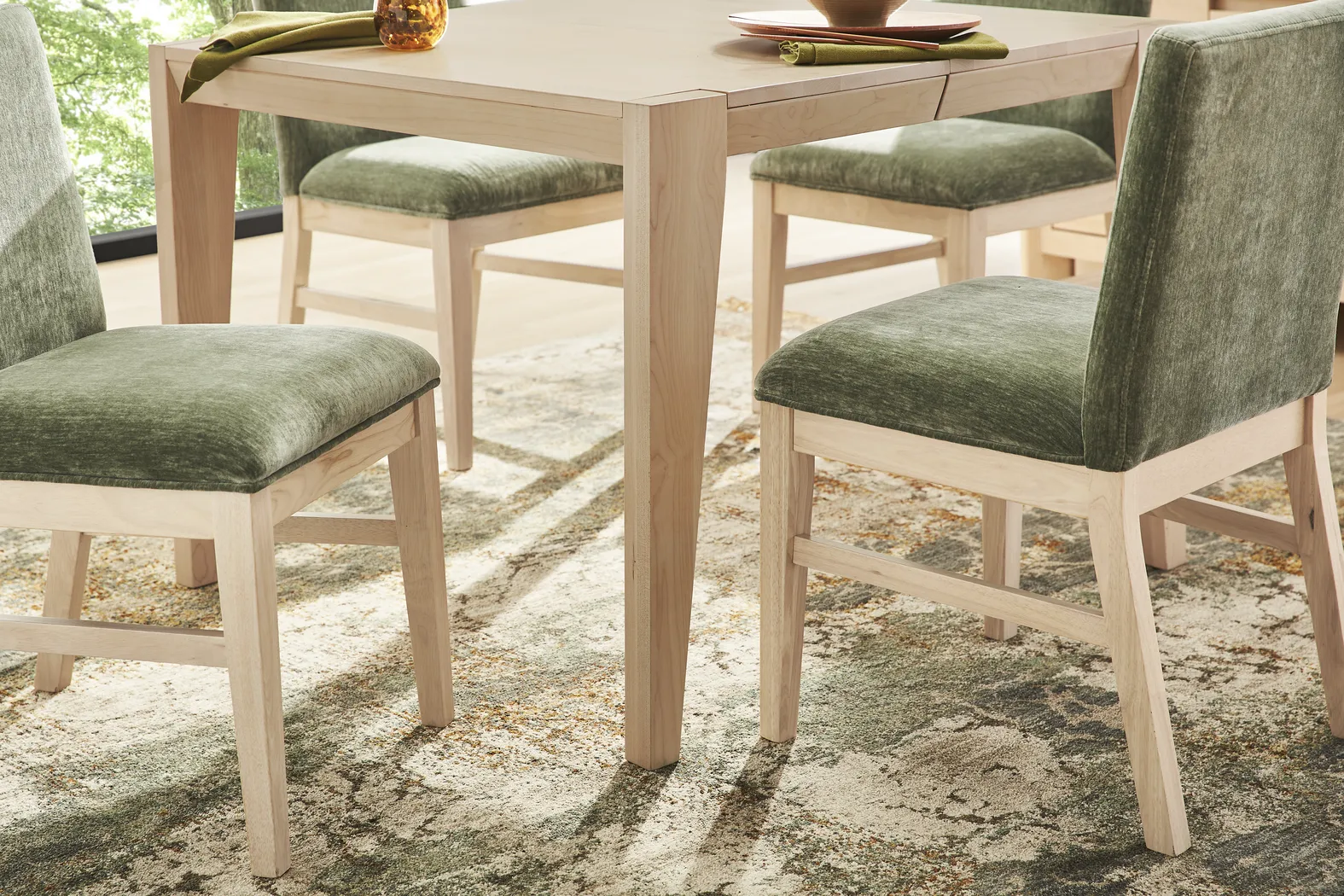 Julian Natural 5 Pc Square Dining Room with Spindle Back Chairs - Thumbnail - Image 8