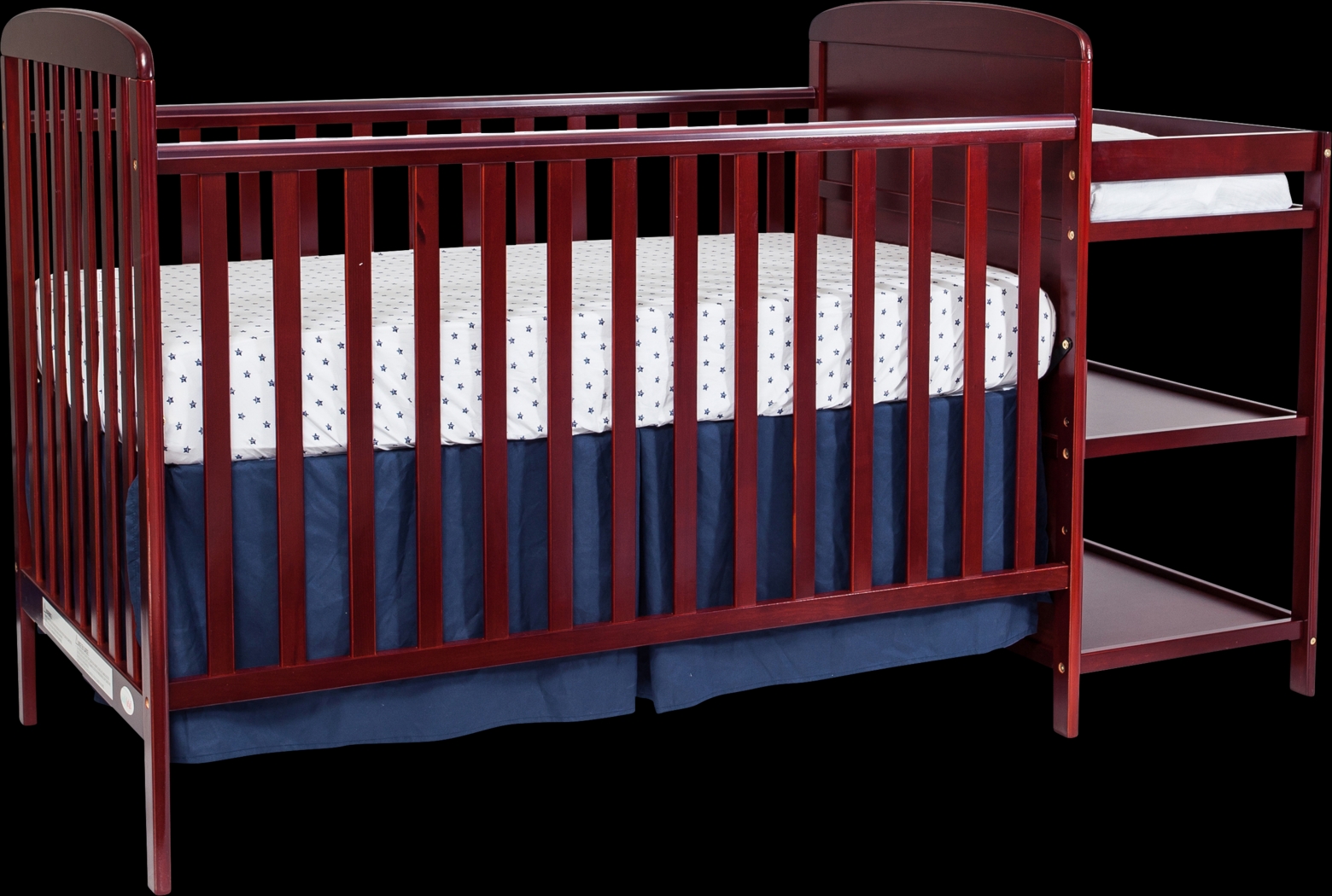 Kids Julian Park Brown Cherry Crib and Changer - Thumbnail - Image 1