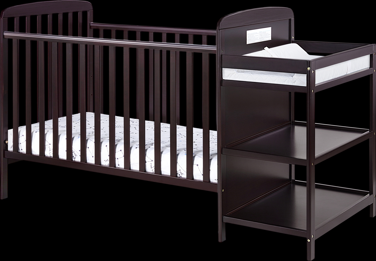 Julian Park Espresso Crib with Changer and Guard Rail - Thumbnail - Image 1