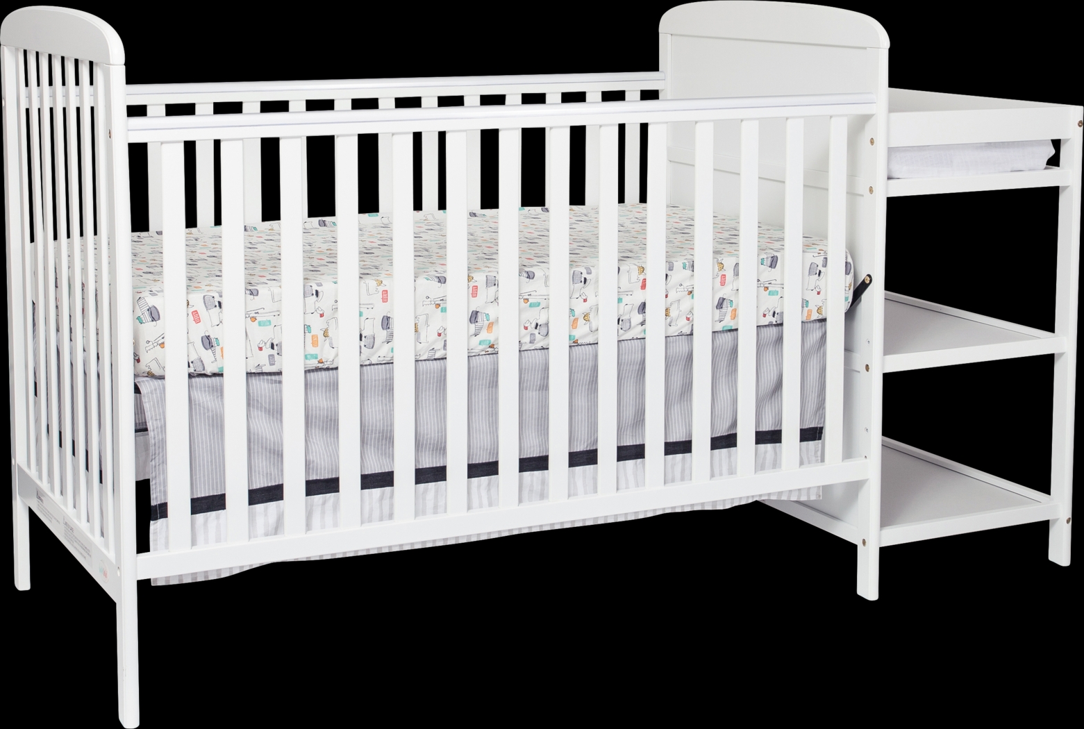 Kids Julian Park White Crib and Changer - Thumbnail - Image 1
