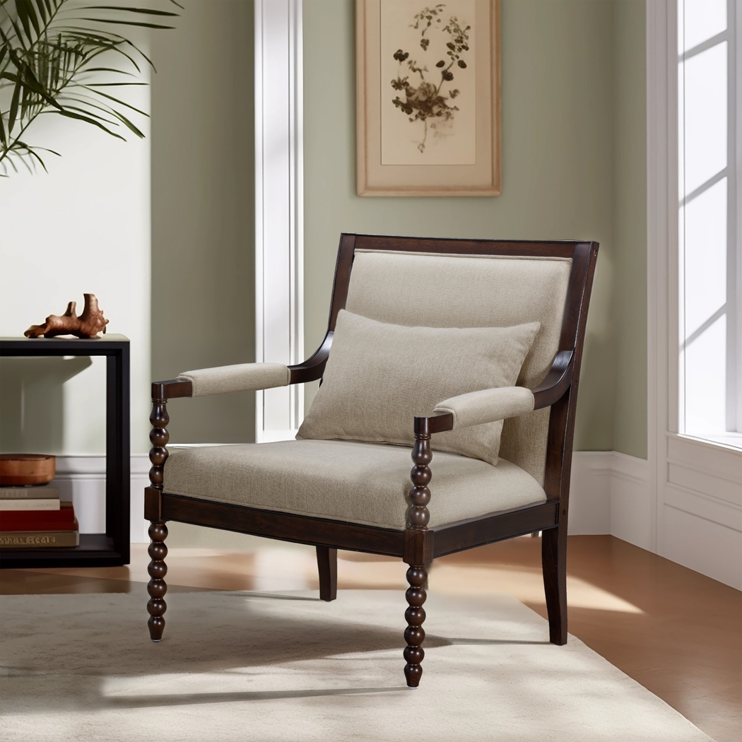 Julianas Taupe Accent Chair - Thumbnail - Image 2