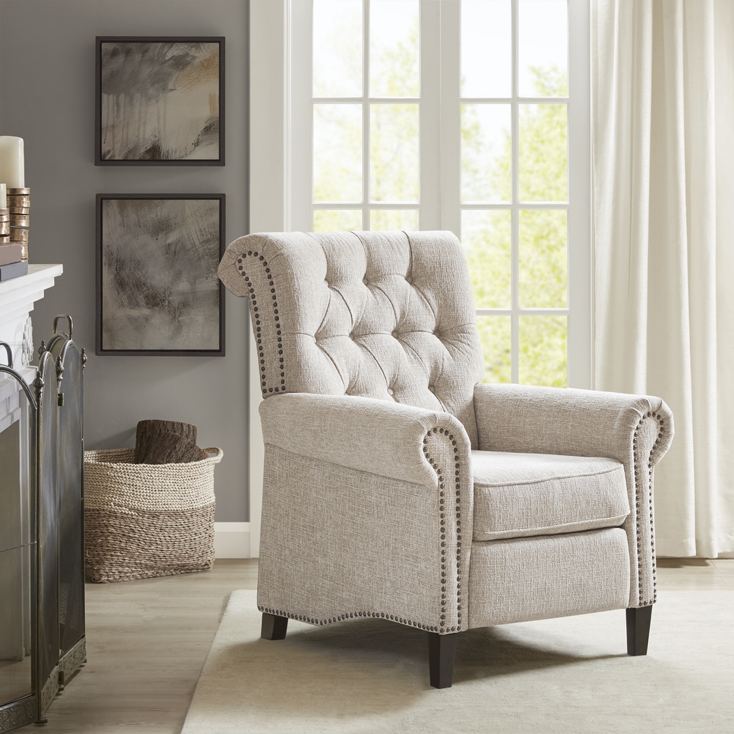 Julieanna Cream Pushback Recliner - Thumbnail - Image 9