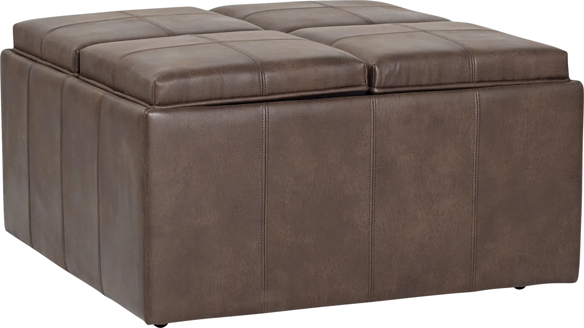 Julien Brown Storage Ottoman - Thumbnail - Image 1
