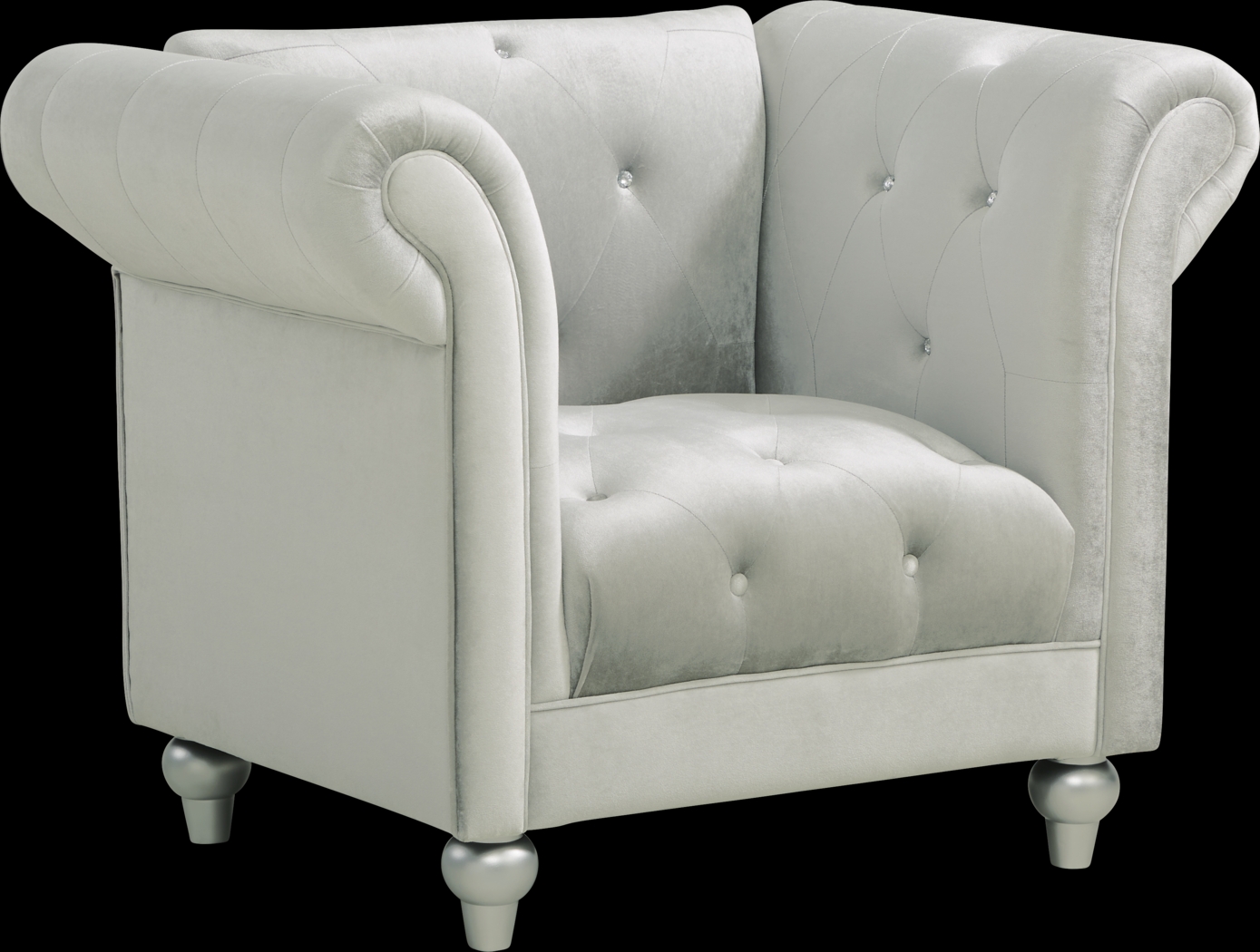 Julietta Silver Jewel Chair - Thumbnail - Image 1