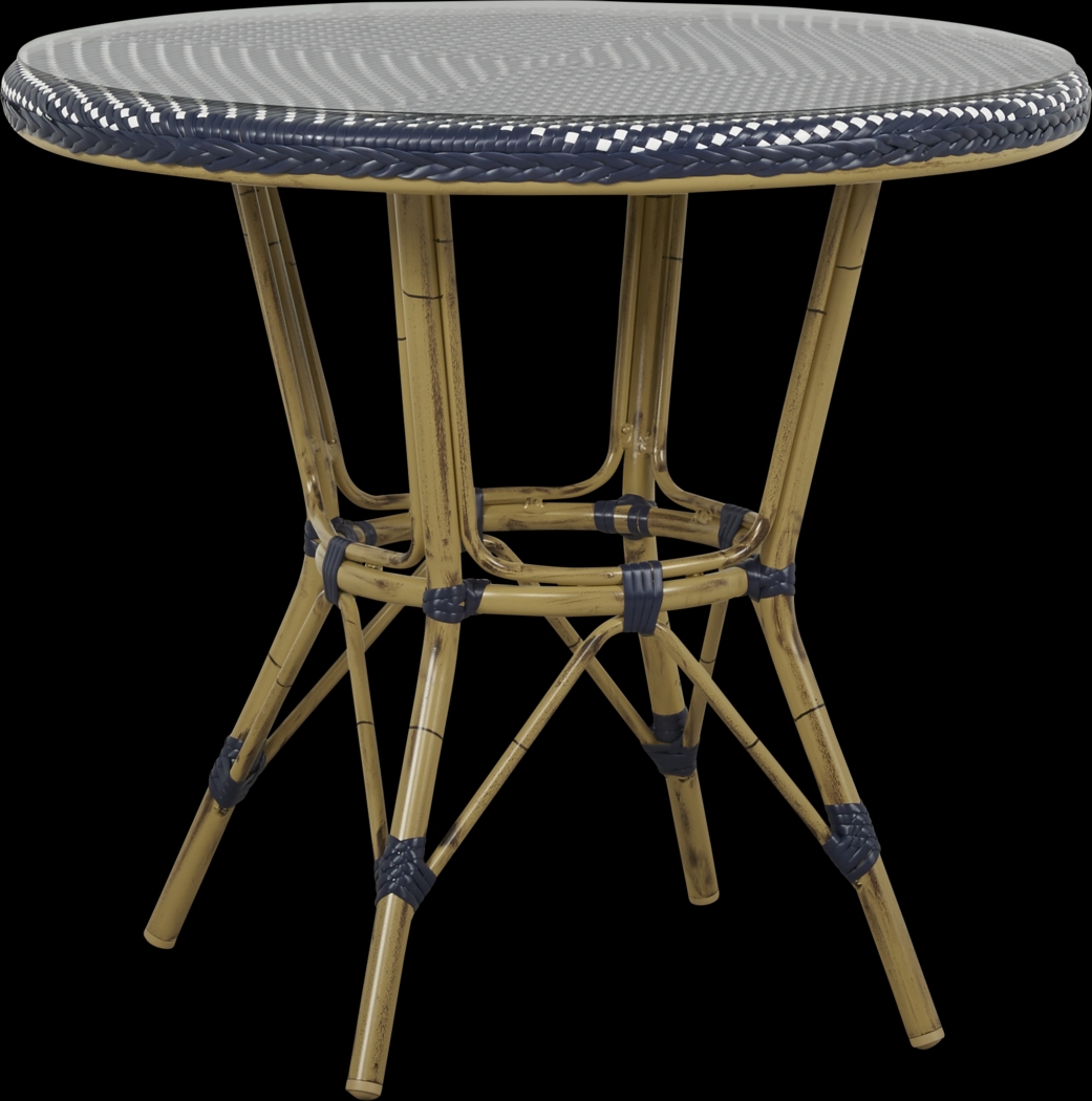 Juliette Blue 33 in. Round Outdoor Dining Table - Thumbnail - Image 1