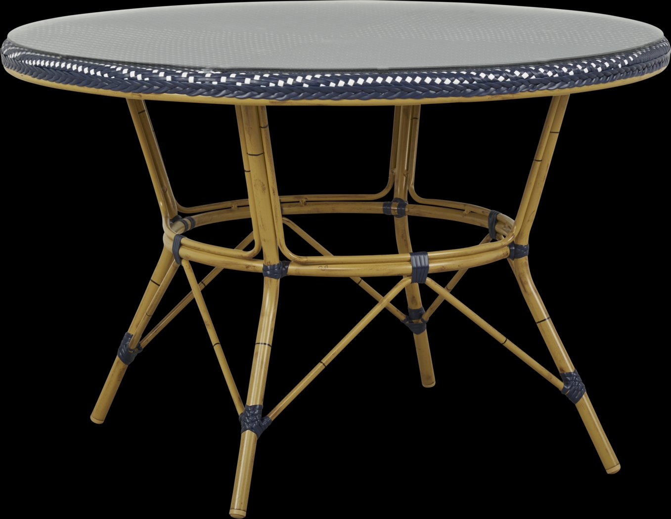 Juliette Blue 47 in. Round Outdoor Dining Table - Thumbnail - Image 1